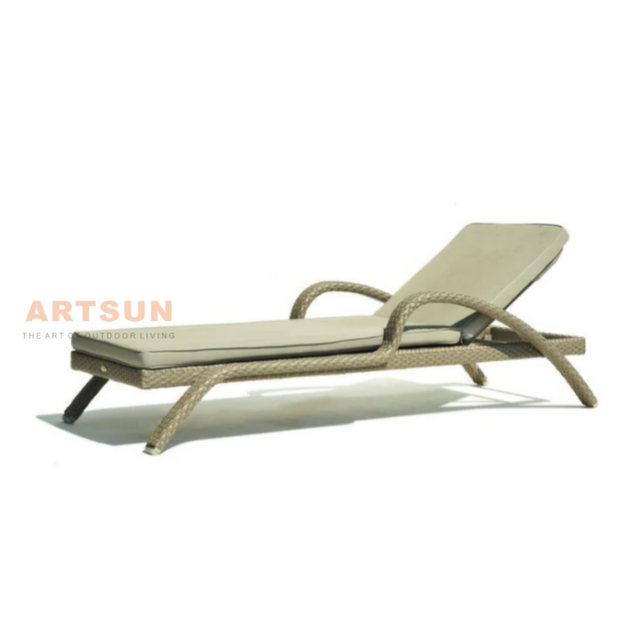 Rattan Rattan Rattan Reclining صالة الاسترخاء بجانب المسبح