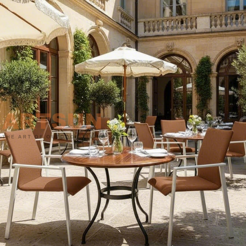 كرسي طعام خارجي مقاوم للماء للمطعم 