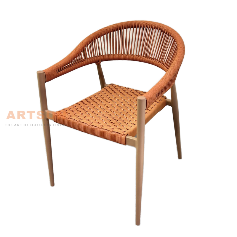 كرسي الحبل في حديقة الروطان في الهواء الطلق لتناول الطعام في الهواء الطلق