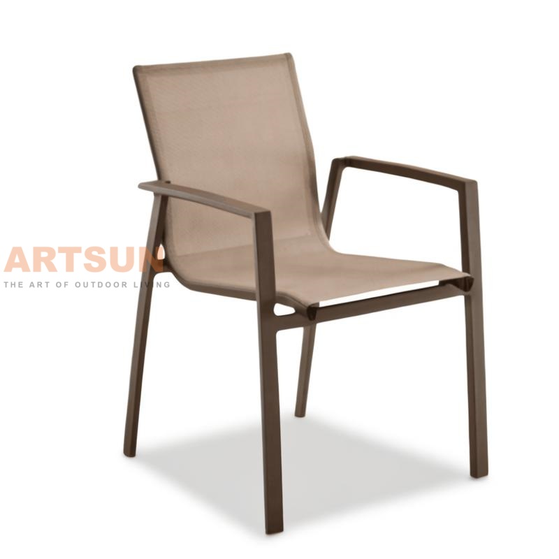 كراسي طعام قابلة للتكديس بتصميم مسامي للحديقة الخارجية