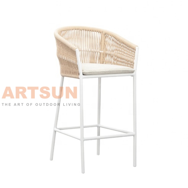 مجموعة بار شرفات الفناء الأكثر ملاءمة الحبل المنسوجة