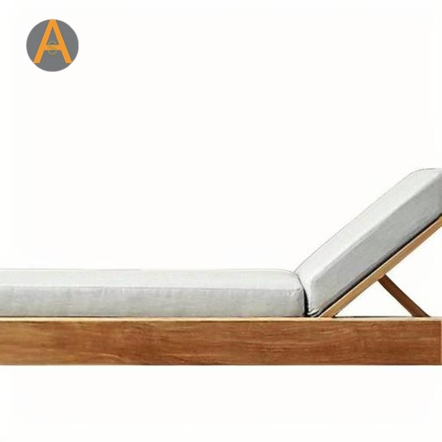 فندق Resort Beach Chaise Lounge خشب خشب إطار شمس متسكع لجانب المسبح في الهواء الطلق