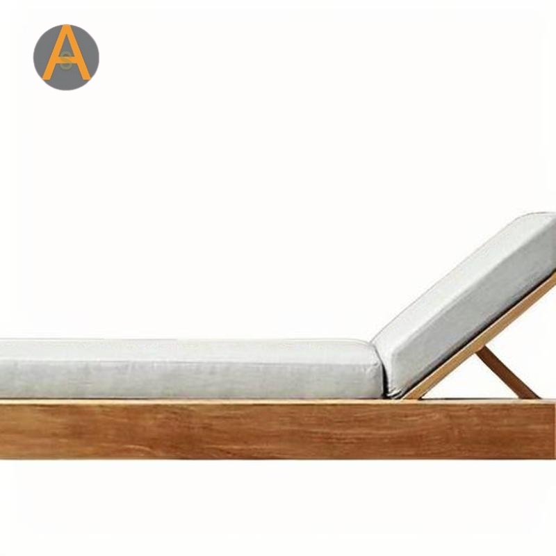 فندق Resort Beach Chaise Lounge خشب خشب إطار شمس متسكع لجانب المسبح في الهواء الطلق