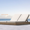 بالجملة فندق Resort Beach Teain Wood Wood Double Chaise Lounge