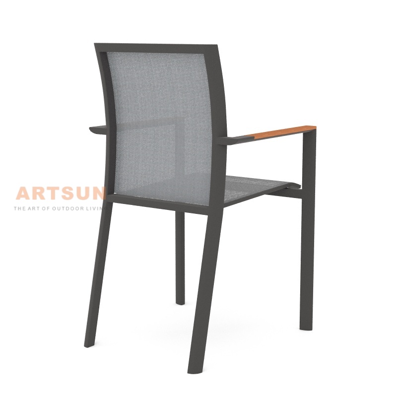 التصميم الحديث قابلة للتكديس حديقة الحديقة كرسي في الهواء الطلق للمقهى