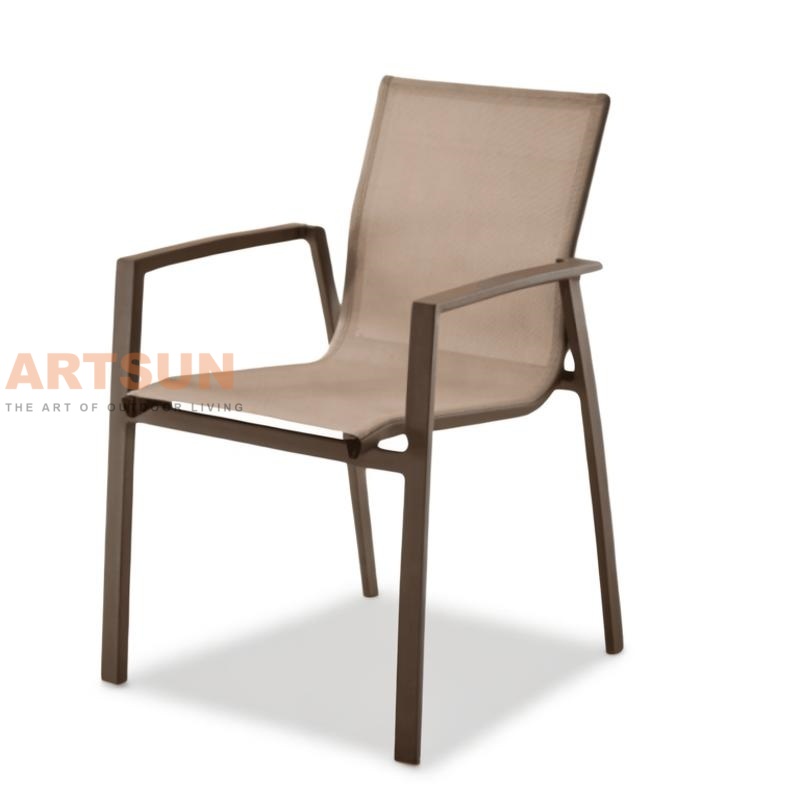 كراسي طعام قابلة للتكديس بتصميم مسامي للحديقة الخارجية