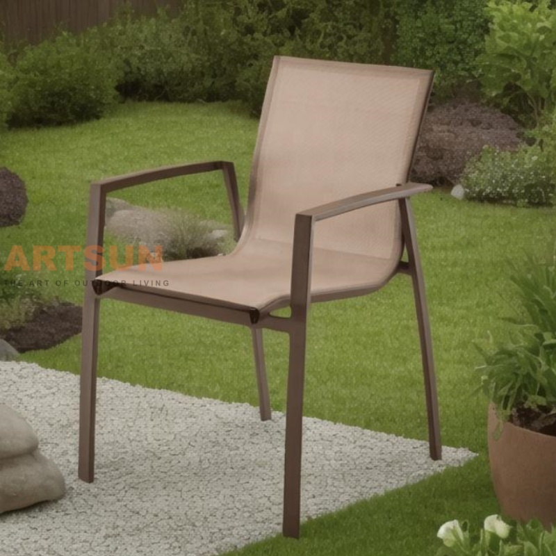 كراسي طعام قابلة للتكديس بتصميم مسامي للحديقة الخارجية